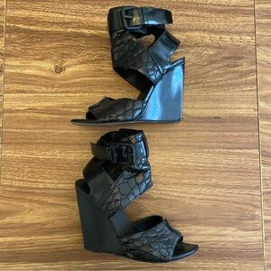 Alexander Wang Natalia Wedges - Black Patent